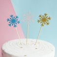 thumbnail image 4 of Paquete de 30 adornos para cupcakes de copo de nieve con purpurina para decoración de tartas de Navidad, fiesta de cumpleaños, ducha, decoración de tartas de boda, 4 of 5