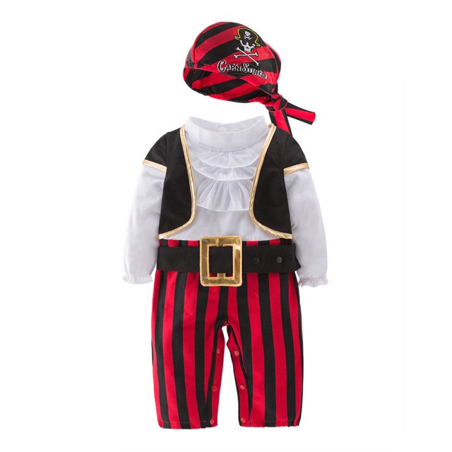 Disfraz De Pirata Para Bebé Niño Niños Pelele Fiesta De Halloween Cumpleaños Ropa