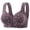 #0139-Purple, variant on Women's Front Closure Bra, Large Size Wireless Rimless Pullover, Breathable Gathering Thin Lightly Lined, Full Coverage Soft Stretch Daily Underwear Comfort Fit Gift
