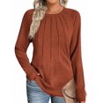 thumbnail image 4 of Zeagoo Fall Tops for Women Long Sleeve Shirts Casual Cotton Blouses Dressy Pleated Tunics, 4 of 7