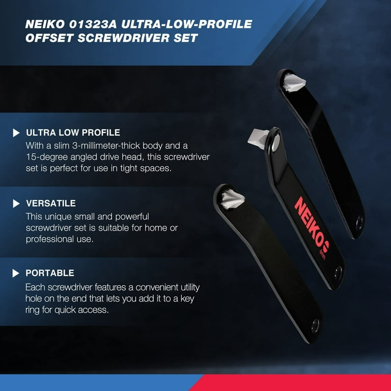 Neiko Ultra Low Profile Offset Screwdriver Set 5-Piece S2