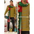 thumbnail image 4 of Unique Bargains Men's Striped T-Shirt Crew Neck Long Sleeves Pullover Tee Tops XL Yellow Black, 4 of 6