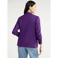 thumbnail image 3 of Scoop Women's and Women’s Plus Relaxed Ultimate ScubaKnit Blazer with Scrunch Sleeves, Sizes XS-4X, 3 of 5