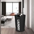 thumbnail image 6 of Behome 90L Laundry Basket, Laundry Bag with Padded Handles, Waterproof Collapsible Laundry Basket for Bathroom, Bedroom & Laundry Room, 2 Pack, Black, 6 of 6