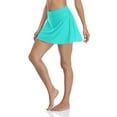 thumbnail image 3 of Women's Solid Swim Skirt Build-in Brief Tummy Control Tankini Bottoms, 3 of 5