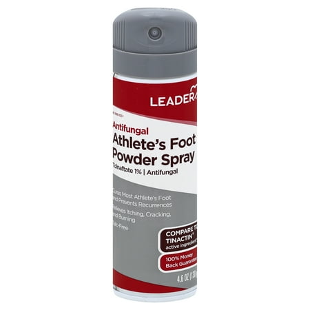 Leader Antifungal Tolnaftate 1% Athletes Foot Powder Spray, 4.6 Oz