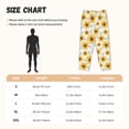 thumbnail image 2 of Salouo Sunflowers Print Women's Pajama Pants Casual Loose Sweatpants PJs Flowy Pants Drawstring Palazzo for Women Wide Leg Pants Lounge Pajama -Small, 2 of 8