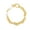 Gold Pearl, variant on Link Bracelet Two tone Circles Chain Gold and Silver Wire Cable Bangle Bracelets for Women