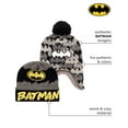 thumbnail image 2 of Warner Bros. Boys' Batman Winter Hat - 2 Pack Superhero Pom Pom Beanie with Ear Flaps, 2 of 8