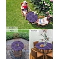 thumbnail image 6 of Halloween Ghost Spiders Fitted Round Tablecloth,Horror Theme Table Cover with Elastic Edge Waterproof Table Cloth,Purple Back Circle Table Covers for Kitchen Indoor Outdoor Picnic Party 45-52in, 6 of 6