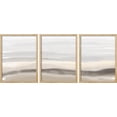 thumbnail image 2 of PixonSign Framed Canvas Print Wall Art Set - Pastel Watercolor Gray Paint Strokes Art - Set of 3 Pop Art Abstract Illustrations Print Minimalism Wall Décor - 12"x16"x3 Panels Natural, 2 of 5