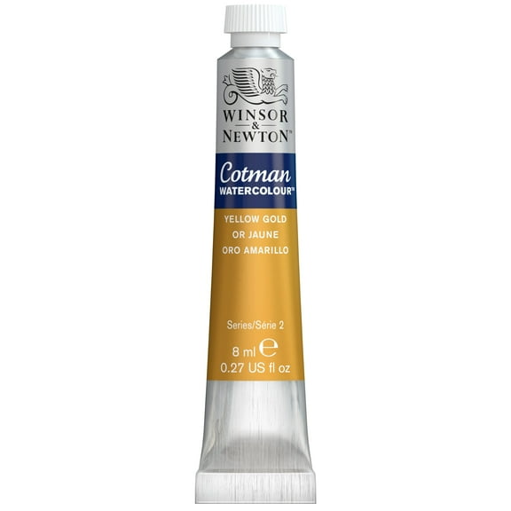 Winsor & Newton Cotman Watercolors, 8ml Tube, Yellow Gold
