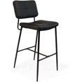 Indoor Modern Bar Stools Set of 2, Upholstered Dining Chair 25" Hight
