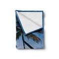 thumbnail image 2 of Tropical Soft Flannel Fleece Throw Blanket, Sunset over Ocean Calm Exotic Beach in Kut Island Thailand Summertime, Cozy Plush for Indoor and Outdoor Use, 50" x 60", Blue Black Pale Pink, by Ambesonne, 2 of 6