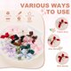 thumbnail image 4 of Uxcell 10 Pcs Mini Moños de Cinta, Broche de Moño de Cinta de Satén con Encanto de Perla, Decoración de Moño Pequeño para Bricolaje, Costura, Álbum de Recortes, Clip para el Cabello, Boda, Naranja, 4 of 7