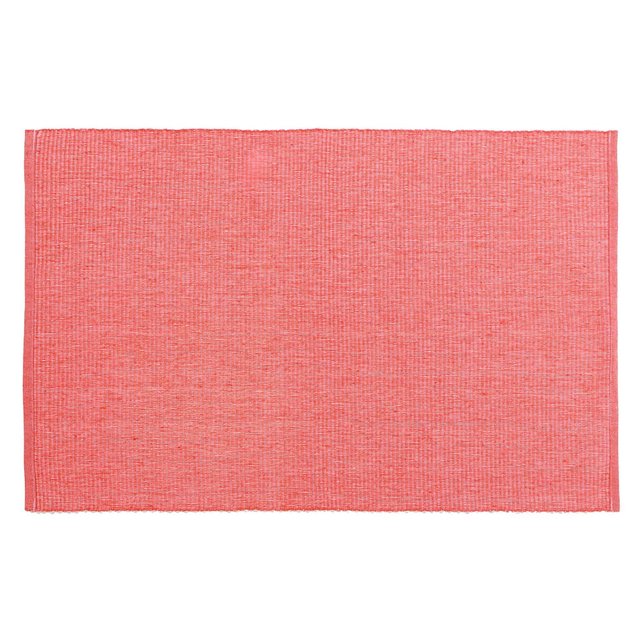 Chambray Ribbed Placemat Coral 13 X 19 - Ensemble De 12