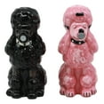 thumbnail image 2 of Ebros Black And Pink Chien Canne Poodles Salt And Pepper Shakers Ceramic Figurine Set 4"Tall, 2 of 4