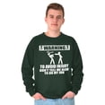 thumbnail image 4 of Warning To Avoid Injury Funny Cartoon Men's Crewneck Sweatshirt Brisco Brands S, 4 of 6