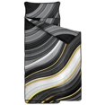 thumbnail image 2 of Black and Gold Marble Pattern Teens Toddler Nap Mat with Pillow, Sleeping Mat Bag for Preschool Daycare 59"x22", 2 of 6