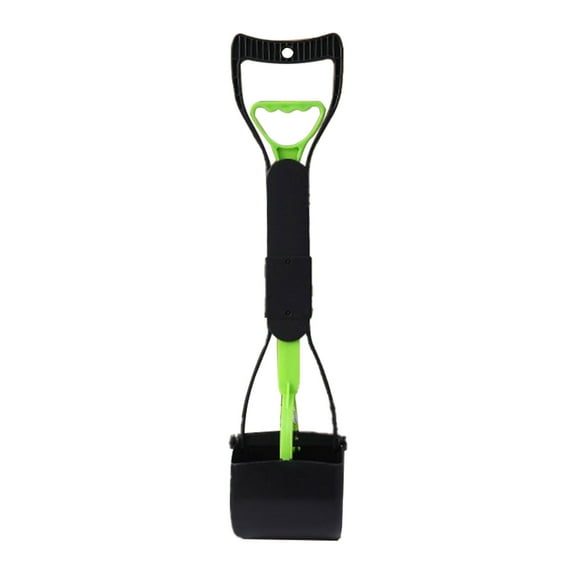 Large Poop Scooper for Outdoor Dog Walking Non-Breakable Poop Picker with Long Handle Foldable Poop Pick Up Tool Easy Grass and Gravel Pick Up 45cm, Green