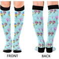 thumbnail image 2 of GZHJMY High Elasticity Compression Socks, High Knee Socks Adult Universal Leisure Relieve Fatigue,Cute Hot Air Balloons Travel Daily with Running (1 Pair), 2 of 7
