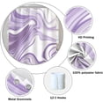 thumbnail image 5 of Purple and White Marble Bathroom Shower Curtain Abstract Smooth Texture Bath Curtain with Hooks Waterproof Polyester Fabric Shower Curtains for Modern Aesthetics Bath Decorative, 72x72 Inch, 5 of 6