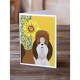 thumbnail image 2 of Summer Sunflowers Red and White Shih Tzu Greeting Cards and Envelopes Pack of 8 7 in x 5 in, 2 of 3