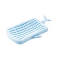 thumbnail image 1 of 1PC Creative Whale Shape Soap Dish Tray with Drain Plastic Soap Box Holder for Shower Bathroom Kitchen (Blue), 1 of 5