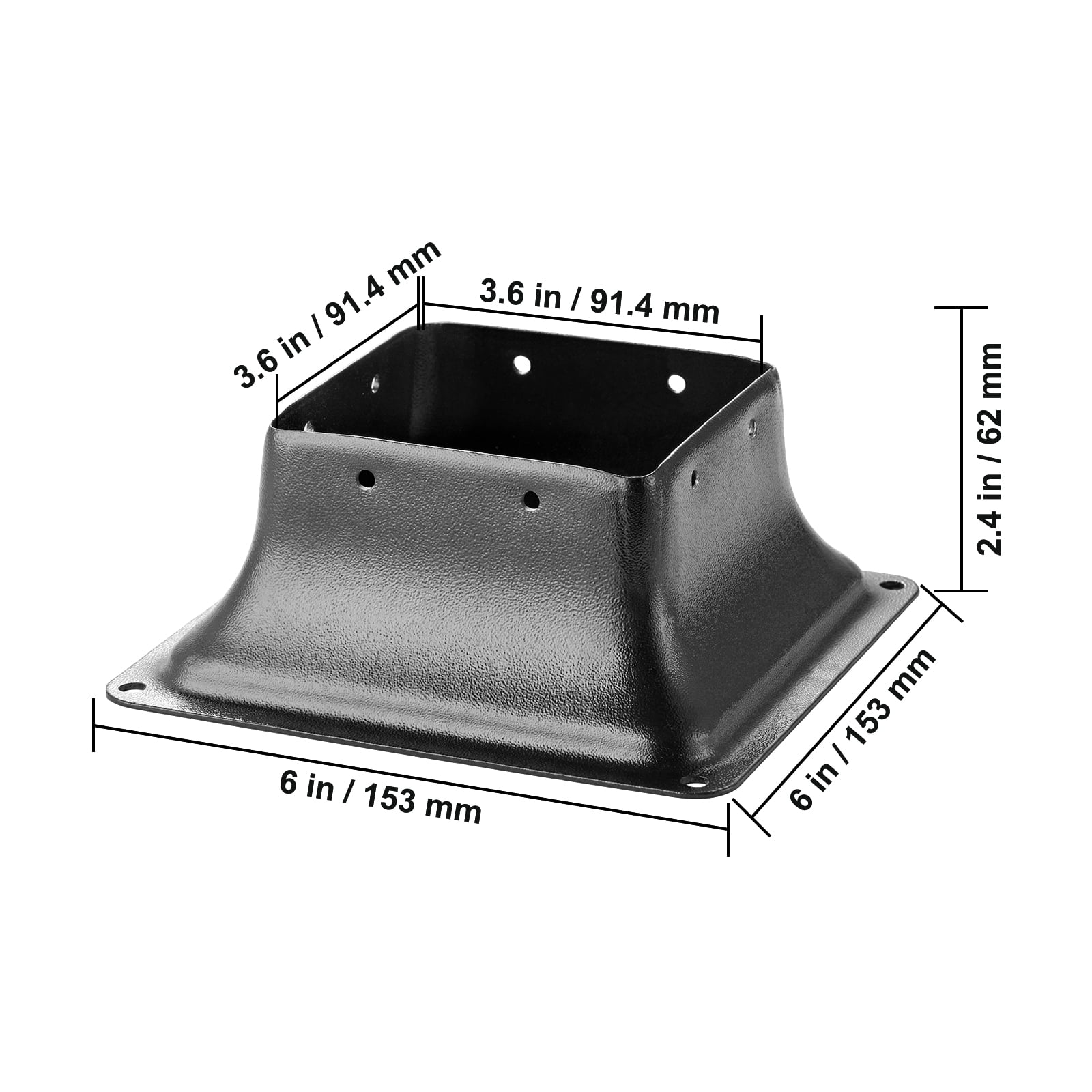 SKYSHALO 4Pcs 4x4 Post Base Brackets Heavy Duty for Standard Wood Post Anchor