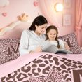 thumbnail image 5 of meiyoeat Pink Bowknot Monogrammed M 7-Piece Twin Bedding For Girls,Cheetah Print Letter Design Bedding Comforter Set,Pink Reversible, 5 of 7