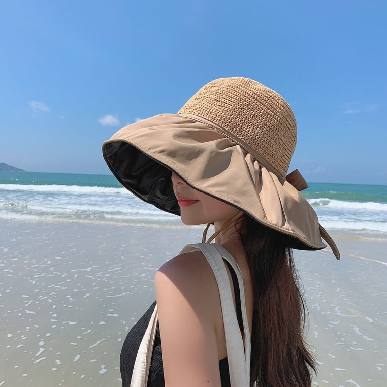 Beige Straw Frayed Edge Sun Hat Floppy Brim Casual Womens Beach Vacation Fashion Floppy Beach Hat with Edge Details – Ruby Joy Boutique main image 4