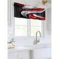thumbnail image 3 of Valances for Windows Abstract Water Ripple Rod Pocket Cafe Window Treatments Valance Curtains for Kitchen Bathroom Laundry Basement Windows 60"x14", 3 of 9