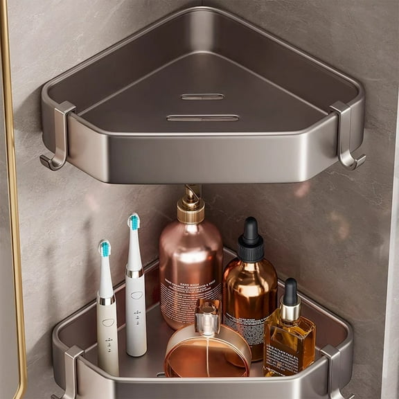 CQCYD under $5 Corner Shower Caddy, Stainless Steel, Wall Mounted Bathroom Shelf, Storage Organizer for Bathroom, Kitchen & Home Decor