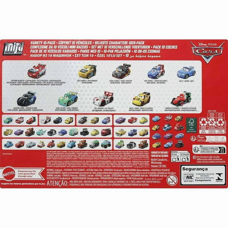 Disney / Pixar Cars Die Cast Mini Racers VARIETY 10-Pack (2024
