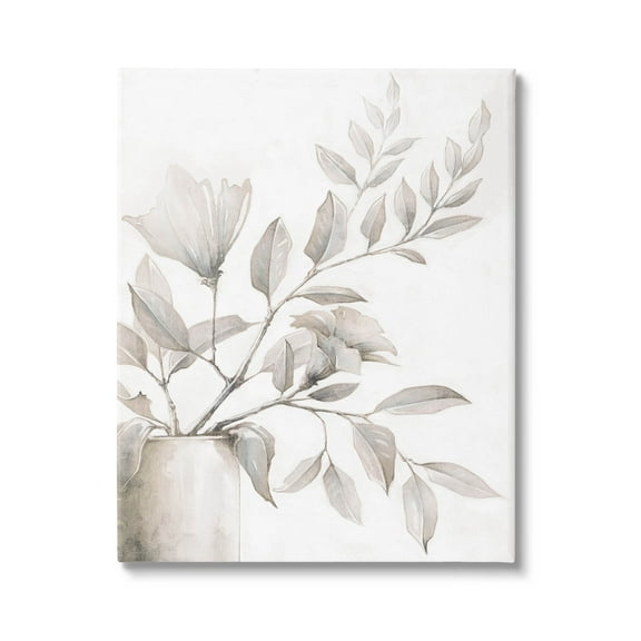 Stupell Industries Traditional Floral Arrangement Leaves Graphic Art Gallery Wrapped Canvas Print Wall Art, Design by Cloverfield & Co.