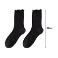 thumbnail image 5 of Tnobhg 1 Pair Women Socks Thin Shirring Edge Hollow Mid-tube No Odor Solid Color High Elasticity Anti-slip Breathable Soft Sweat-absorption Anti-shrink Sports Cotton Socks, 5 of 7