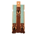 thumbnail image 3 of Jacob Alexander Men's Floral Cotton Suspenders - Dusty Sage, 3 of 6