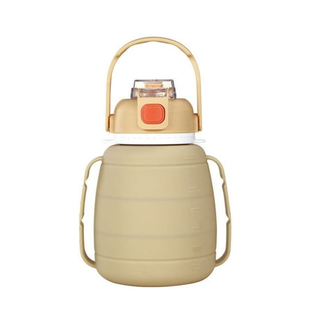 

JANGSLNG 1250ml Kettle Foldable with Hand Strap Design Silicone Telescopic Design Drinking Jug School Trip