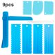 thumbnail image 1 of Cateissary Juego de raspador de peine para crema de 9 Uds., utensilios para hornear de decoración de azúcar más suaves para pasteles, azul con agujeros para colgar, 1 of 6