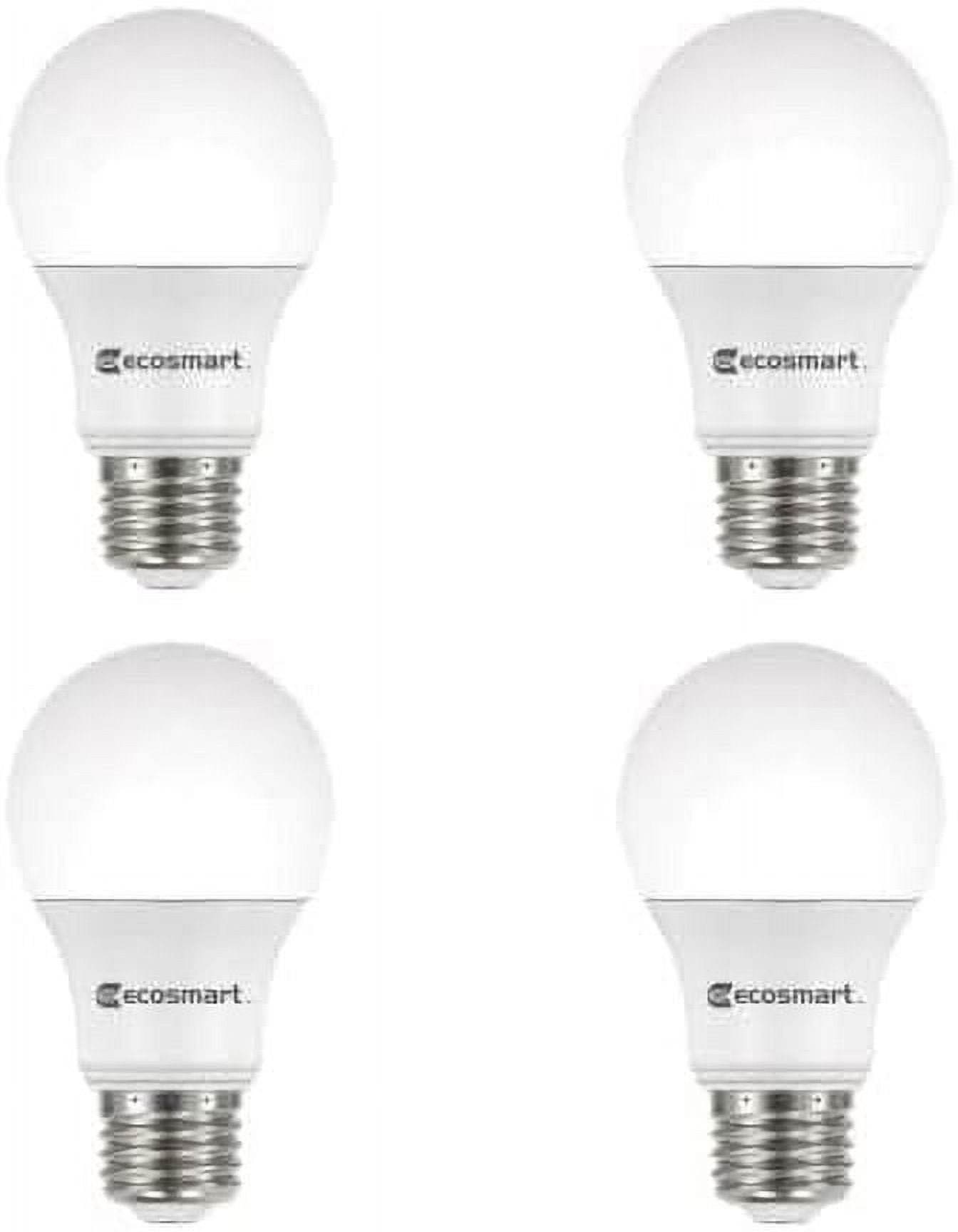 EcoSmart 40-Watt Equivalent A19 Dimmable Energy Star LED Light Bulb Bright White (4-Pack)