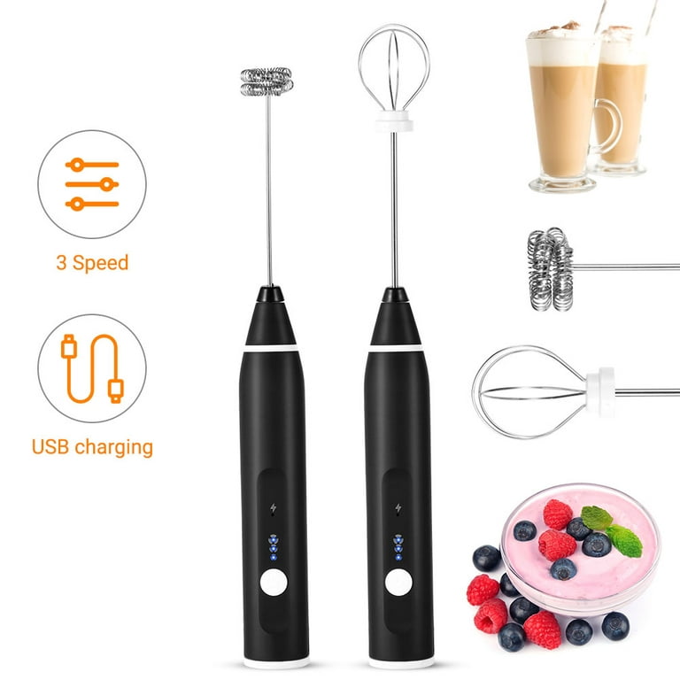 One Set Premium Quality Luxury Style Electric Handheld Milk Frother With  Replacements, Three Adjustable Speeds