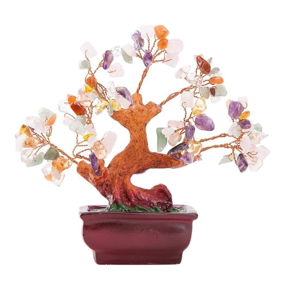 Thy Collectibles 5.88' Artificial Resin Bonsai Quartz Bonsai Money Tree