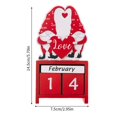 thumbnail image 3 of Valentine'S Day Calendar Decorations Wooden Desktop Ornaments Gnome Heart Calendars Party Supplies, 3 of 6