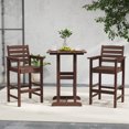 thumbnail image 2 of Costway Patio Adirondack Bar Chairs Set of 2 with Wide Armrests & Footrest Backrest Brown, 2 of 8