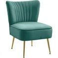 thumbnail image 1 of Meridian Furniture Tess Mint Velvet Accent Chair with Gold Legs, 1 of 5
