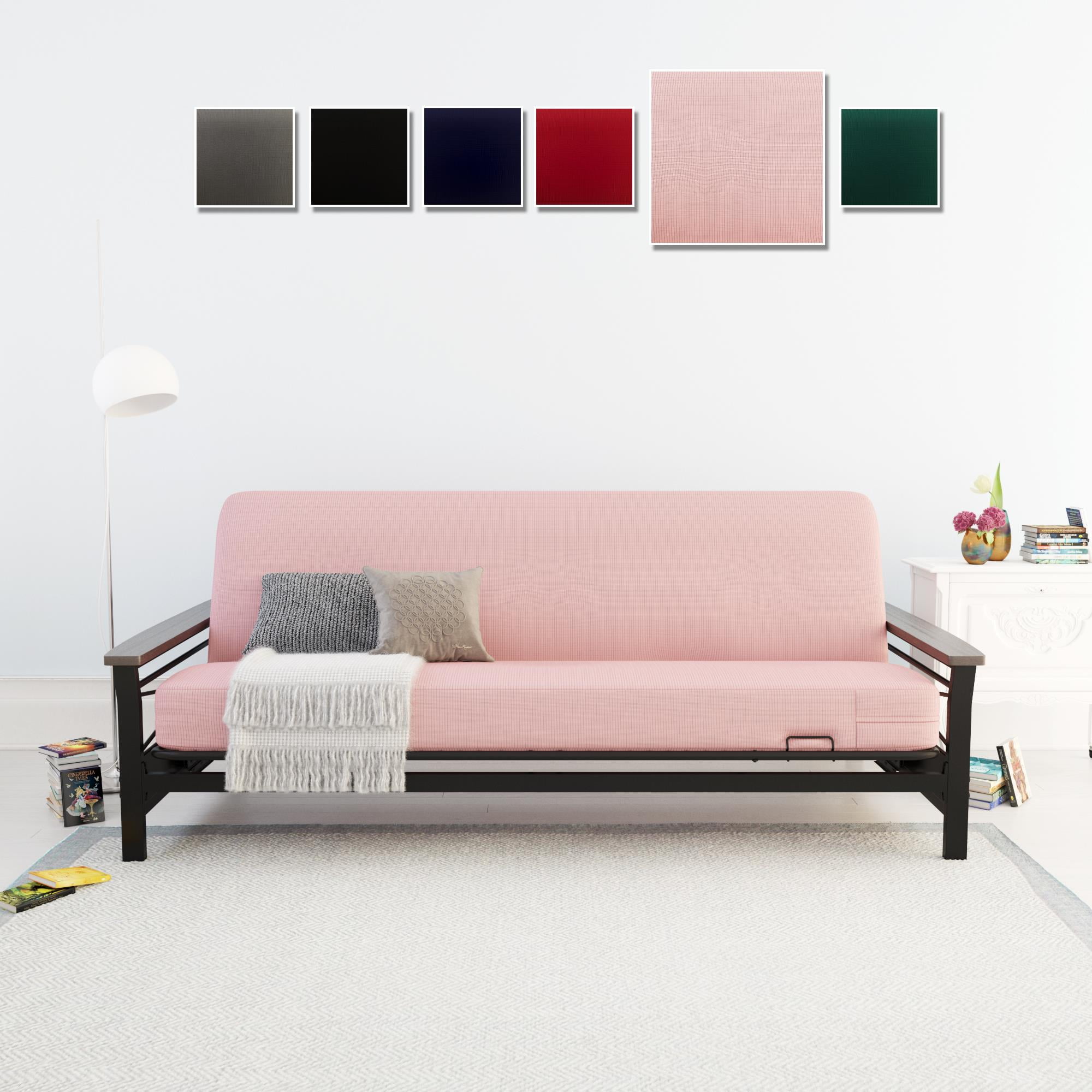 DHP Futon Mattress Slipcover, Pink