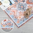 thumbnail image 5 of Haperlare Boho Distressed Area Rug Low Pile Non-Slip Moroccan Trellis Rug Indoor Floor Carpet for Living Room, 2' x 3' Orange, 5 of 7