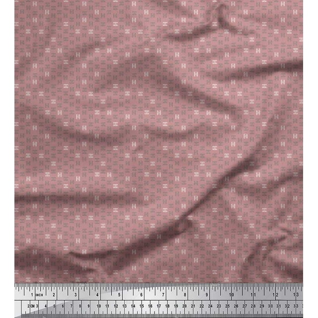 Soimoi Polyester Crepe Fabric Video Player Icon Shirting Print Sewing Fabric Yard 52 Inch Wide
