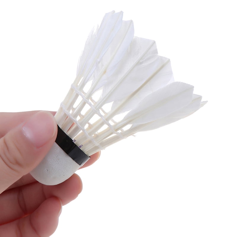 3St Badminton Natural spring ball with real feathers White spring balHFOVsnSJDE 