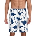thumbnail image 2 of Rocae Cute Cartoon Dinosaurs for Men's Soft Sleep Pajama Shorts, Waistband and Pockets, 2 of 9